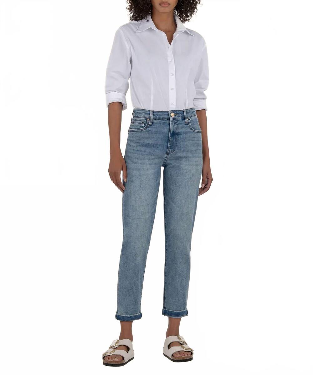 NEW KUT FROM THE KLOTH sienna baggy boyfriend crop jeans in honesty